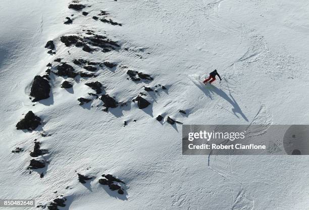 Skier takes part in the Buller X on September 21, 2017 in Mount Buller, Australia.