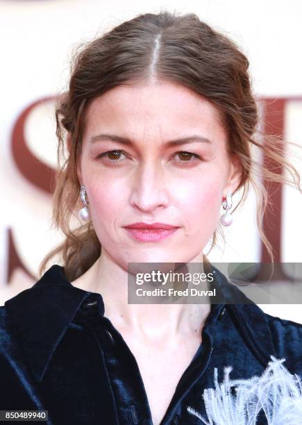 Kelly MacDonald attends the 'Goodbye Christopher Robin' World Premiere held at Odeon Leicester Square on September 20, 2017 in London, England.