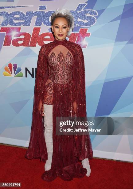 Singer-songwriter-TV personality Mel B attends NBC's 'America's Got Talent' Season 12 Finale at the Dolby Theatre on September 20, 2017 in Hollywood,...