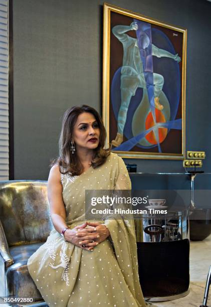 Raseel Gujral during an exclusive interview with HT City-Hindustan Times, at her studio at Chattarpur Farms, on September 19, 2017 in New Delhi,...