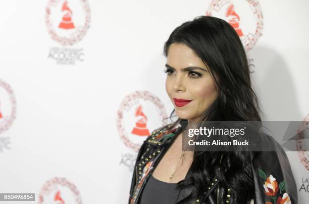 Yarel Ramos attends the Latin GRAMMY Acoustic Session Los Angeles Camila and Melendi at The Novo by Microsoft on September 20, 2017 in Los Angeles,...