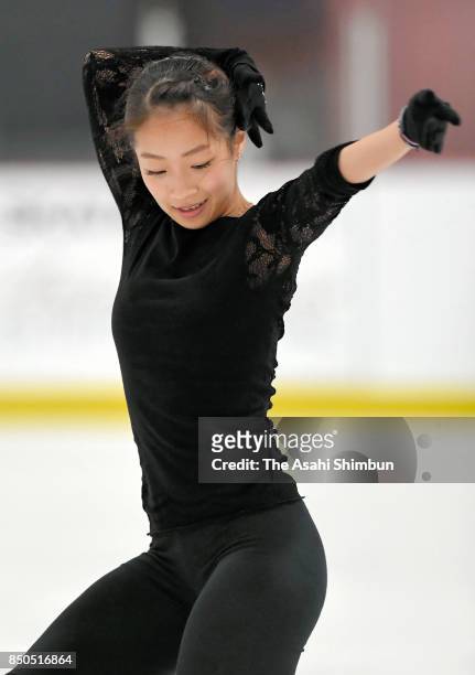 Rin Nitaya of Japan in action during the official practice ahead of the Autumn Classic International at Sportplexe Pierrefonds on September 20, 2017...