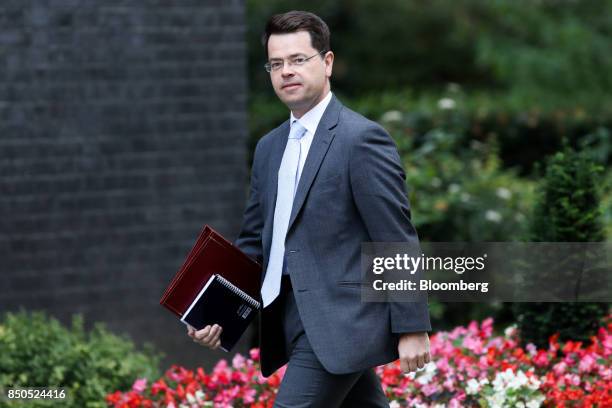 James Brokenshire, U.K. Northern Ireland secretary, arrives for a special cabinet meeting at number 10 Downing Street in London, U.K., on Thursday,...