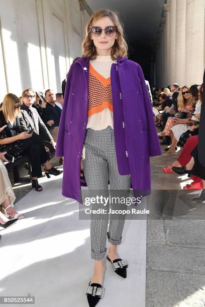 Olivia Palermo attends the Max Mara show during Milan Fashion Week Spring/Summer 2018 on September 21, 2017 in Milan, Italy.