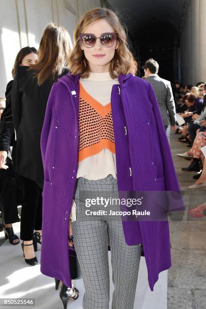 Olivia Palermo attends the Max Mara show during Milan Fashion Week Spring/Summer 2018 on September 21, 2017 in Milan, Italy.