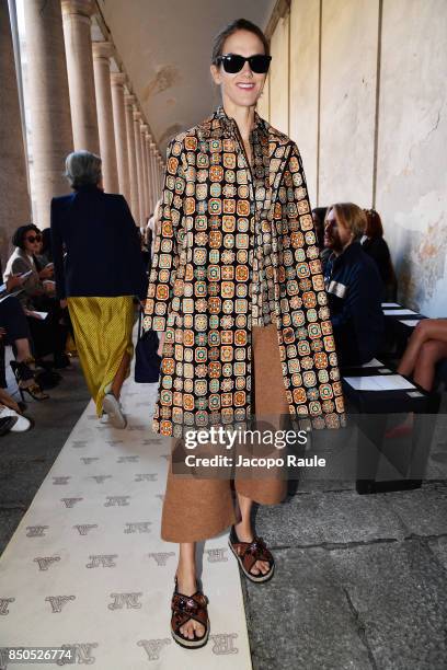 Martin attends the Max Mara show during Milan Fashion Week Spring/Summer 2018 on September 21, 2017 in Milan, Italy.