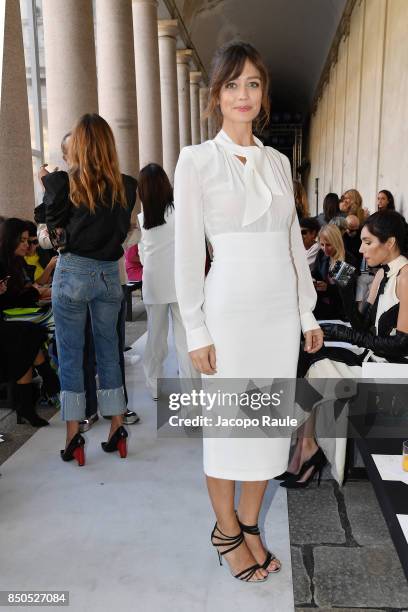 Francesca Cavallin attends the Max Mara show during Milan Fashion Week Spring/Summer 2018 on September 21, 2017 in Milan, Italy.