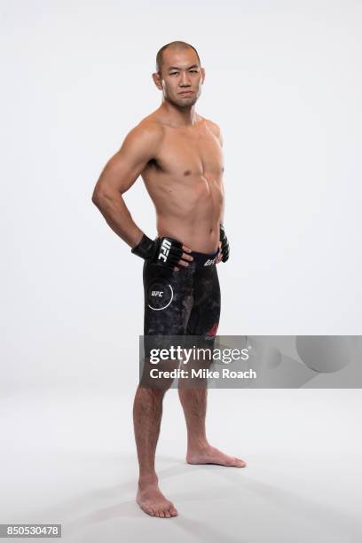 Yushin Okami of Japan poses for a portrait during a UFC photo session on September 20, 2017 in Tokyo, Japan.