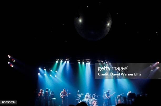 Photo of PINK FLOYD, L-R: backing singers, Dave Gilmour , Nick Mason, Roger Waters, Rick Wright performing live onstage at SHELTER benefit concert on...