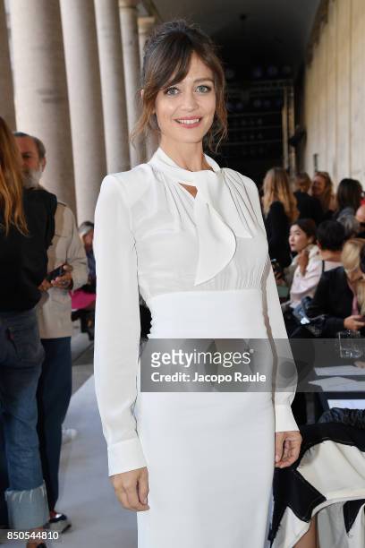 Francesca Cavallin attends the Max Mara show during Milan Fashion Week Spring/Summer 2018 on September 21, 2017 in Milan, Italy.