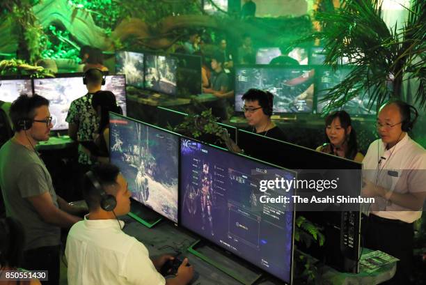 General view of the Tokyo Game Show 2017 at Makuhari Messe on September 21, 2017 in Chiba, Japan.