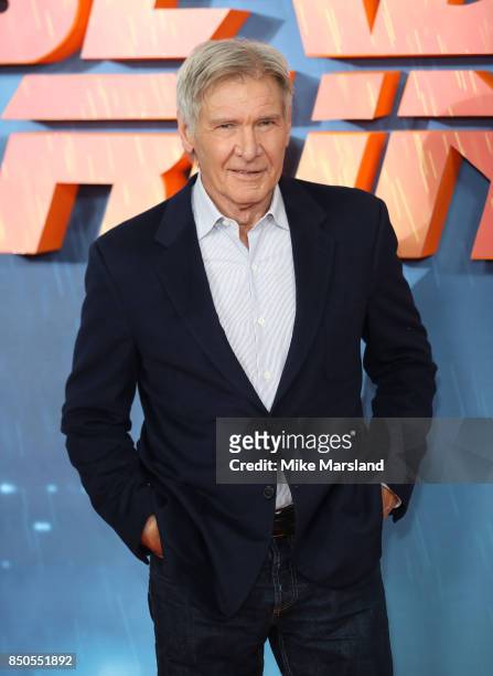 Harrison Ford attends the 'Blade Runner 2049' photocall at The Corinthia Hotel on September 21, 2017 in London, England.