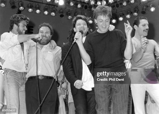 Photo of Harvey GOLDSMITH and LIVE AID, w/ Harvey Goldsmith