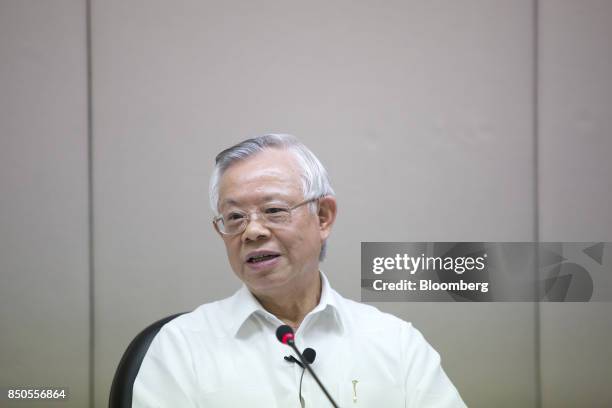 Perng Fai-nan, governor of the Central Bank of the Republic of China , speaks during a news conference in Taipei, Taiwan, on Thursday, Sept. 21,...