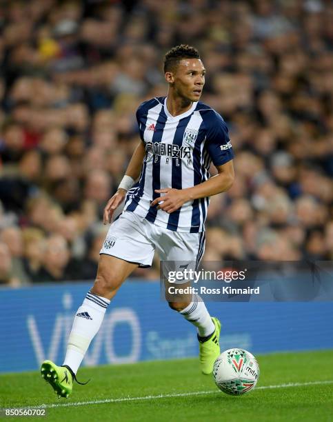 Kieran Gibbs of West Bromwich Albion in action during the Carabao Cup third round match between West Bromwich Albion and Manchester City at The...