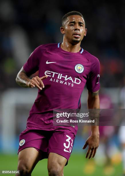 Gabriel Jesus of Manchester City in action during the Carabao Cup third round match between West Bromwich Albion and Manchester City at The Hawthorns...