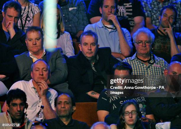 Darts player Phil Taylor watches the final match from the crowd during the Betfair World Championships at the Crucible, Sheffield.