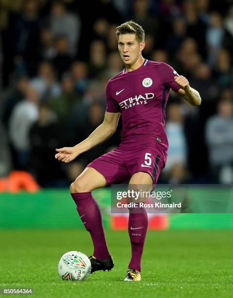 John Stones of Manchester City in action during the Carabao Cup third round match between West Bromwich Albion and Manchester City at The Hawthorns...