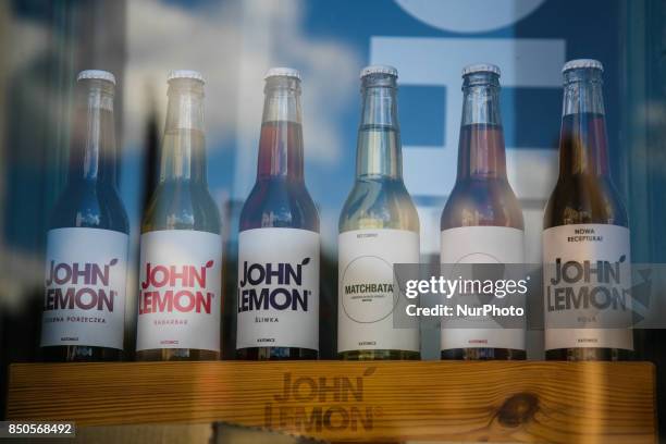 John Lemon line of lemonades produced by a Polish beverage company. Krakow, Poland, on September 18, 2017. The company has agreed to change its name...