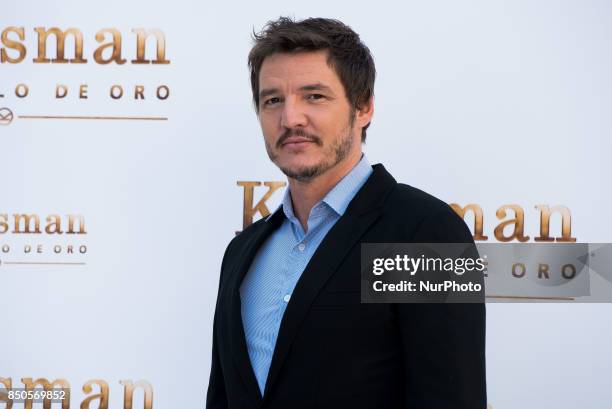 Pedro Pascal assist the 'Kingsman: The golden circle' movie photocall at 'Melia Palacio de los Duques' Hotel in Madrid on September 20, 2017