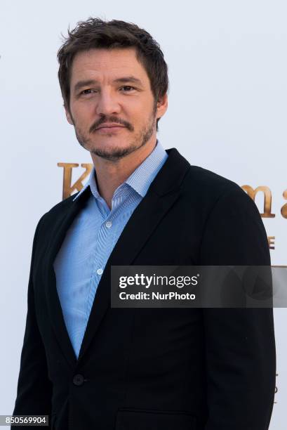 Pedro Pascal assist the 'Kingsman: The golden circle' movie photocall at 'Melia Palacio de los Duques' Hotel in Madrid on September 20, 2017