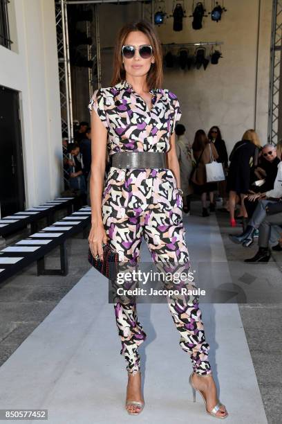 Nieves Alvarez attends the Max Mara show during Milan Fashion Week Spring/Summer 2018 on September 21, 2017 in Milan, Italy.