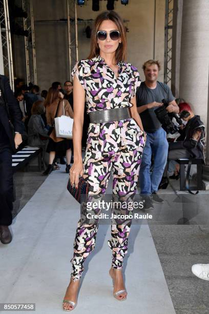 Nieves Alvarez attends the Max Mara show during Milan Fashion Week Spring/Summer 2018 on September 21, 2017 in Milan, Italy.