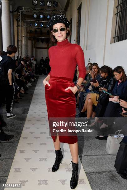 Gala Gonzalez attends the Max Mara show during Milan Fashion Week Spring/Summer 2018 on September 21, 2017 in Milan, Italy.