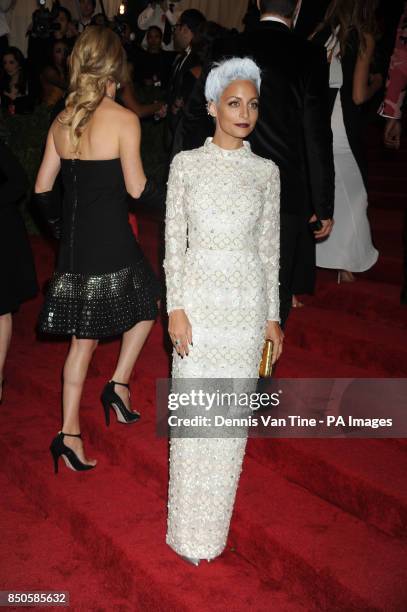 Nicole Richie attends the 'Punk': Chaos to Couture' Costume Institute Benefit Met Gala at the Metropolitan Museum in New York.