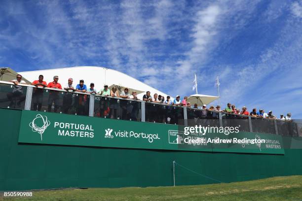 Fans show their support during day one of the 2017 Portugal Masters at Oceanico Victoria Golf Club on September 21, 2017 in Albufeira, Portugal.