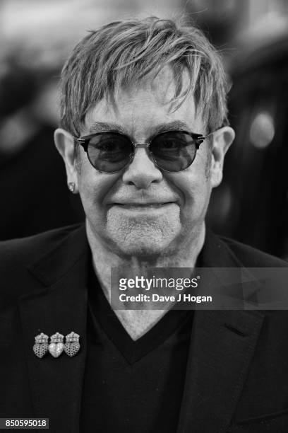 Elton John attends the 'Kingsman: The Golden Circle' World Premiere held at Odeon Leicester Square on September 18, 2017 in London, England.