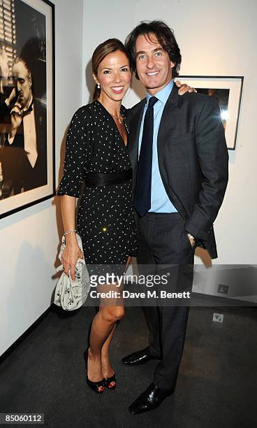 Heather Kerzner and Tim Jeffries attend the private view of 'The Godfather' photographs by Steve Schapiro, at the Hamiltons Gallery on February 24,...