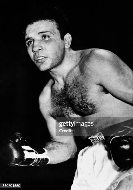 Photo taken in 1950's shows US boxer Jake LaMotta.