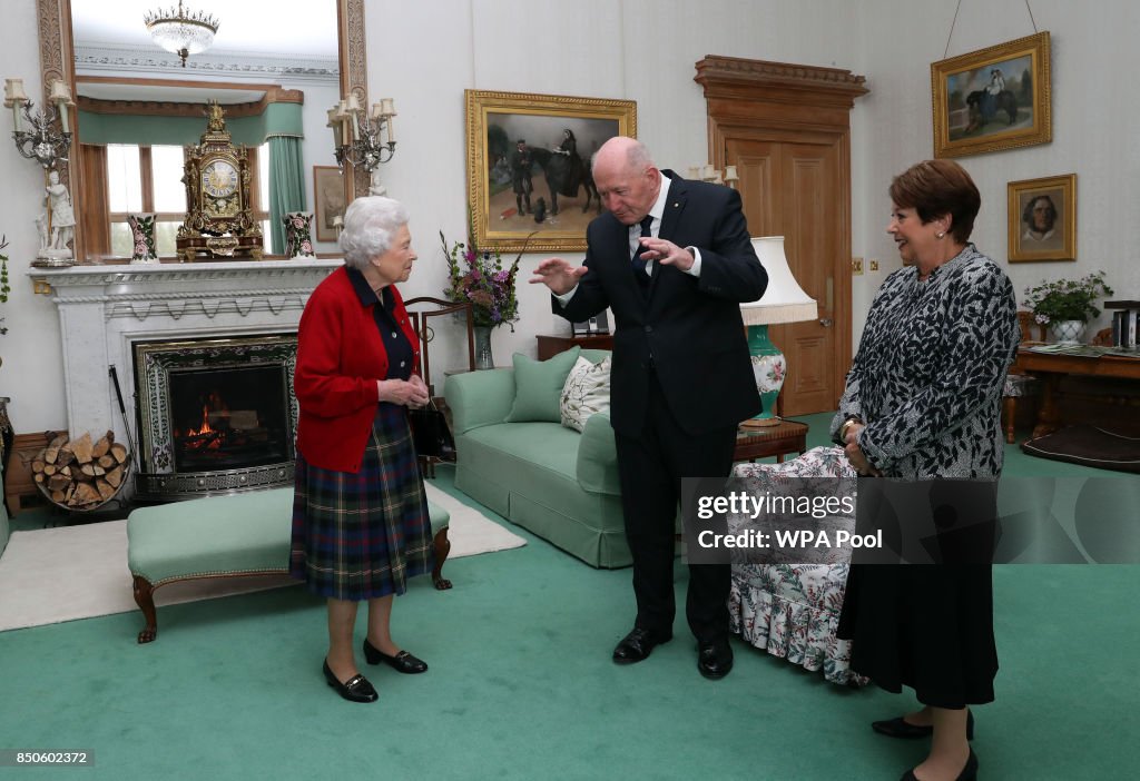 Queen Elizabeth Holds An Audience At Balmoral Castle