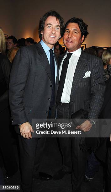 Tim Jeffries and Giorgio Veroni attend the private view of 'The Godfather' photographs by Steve Schapiro, at the Hamiltons Gallery on February 24,...