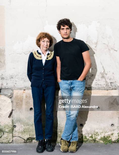 Anne Wiazemsky and Louis Garrel are photographed for Paris Match on september 04, 2017 in Paris, France.