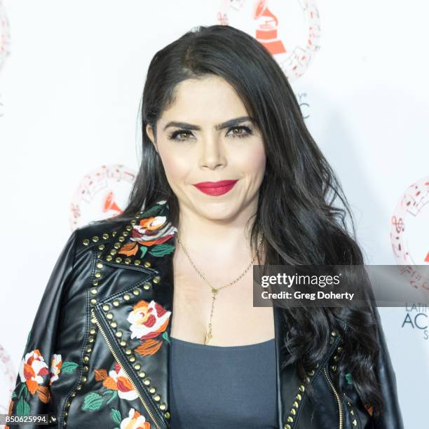 Univision TV Personality Yarel Ramos attends the Latin GRAMMY Acoustic Sessions With Becky G, Camila And Melendi at The Novo by Microsoft on...