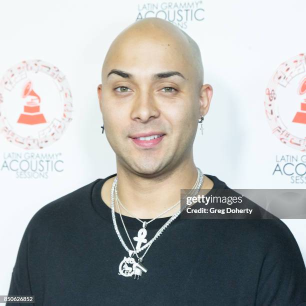 Musical Artist Osmar Escobar attends the Latin GRAMMY Acoustic Sessions With Becky G, Camila And Melendi at The Novo by Microsoft on September 20,...