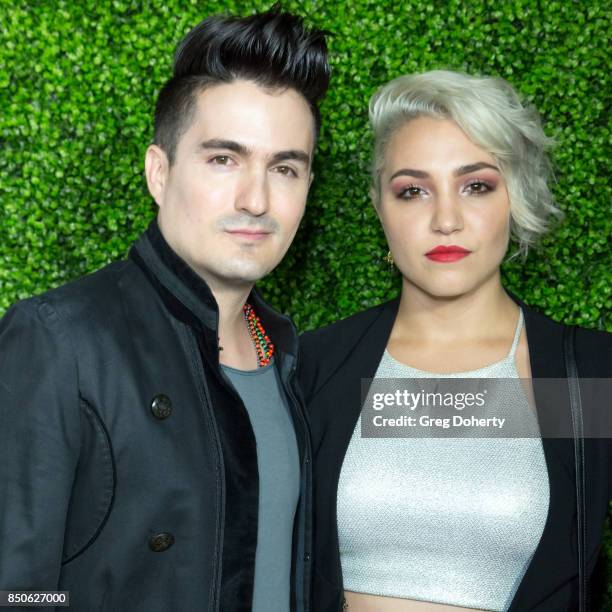 Musical Artists, Luis Mitre and Andrea Sandoval, the Group Mitre attend the Latin GRAMMY Acoustic Sessions With Becky G, Camila And Melendi at The...