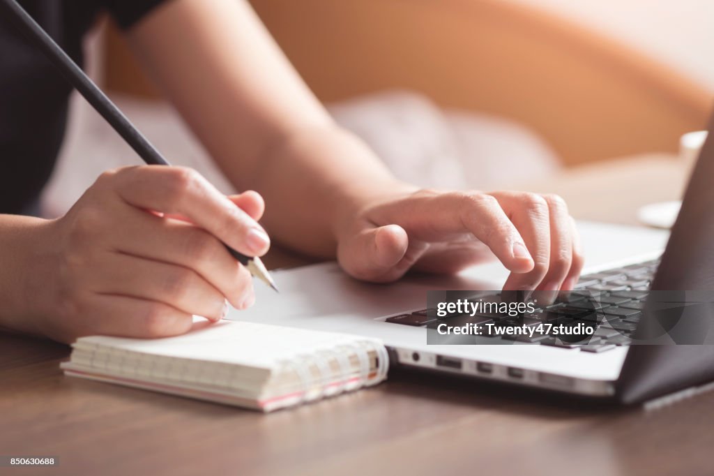 Business woman working on desk