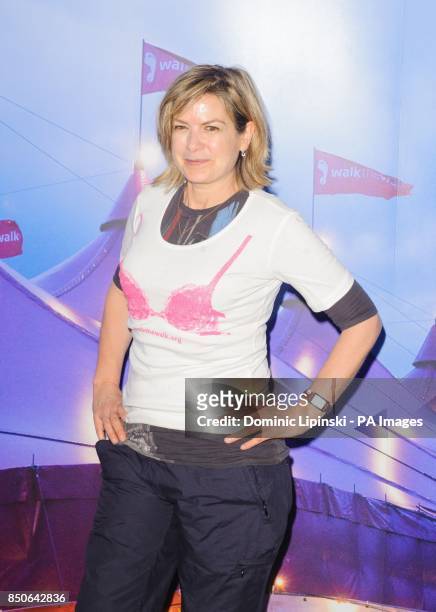 Penny Smith at the start of the Moonwalk London, at Battersea Power Station, London.