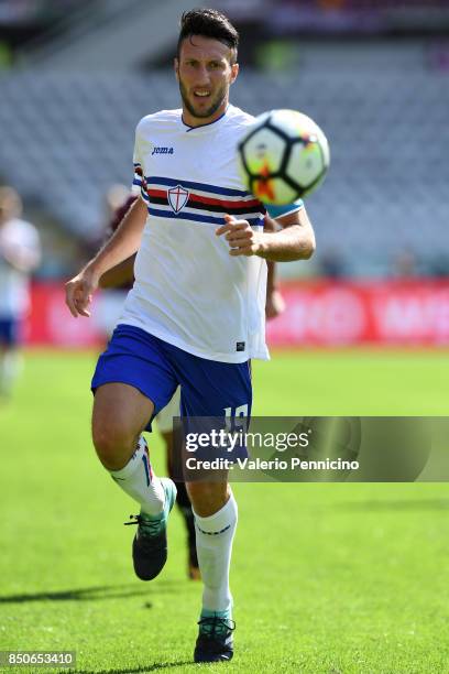 Vasco Regini of UC Sampdoria in action during the Serie A match between Torino FC and UC Sampdoria at Stadio Olimpico di Torino on September 17, 2017...