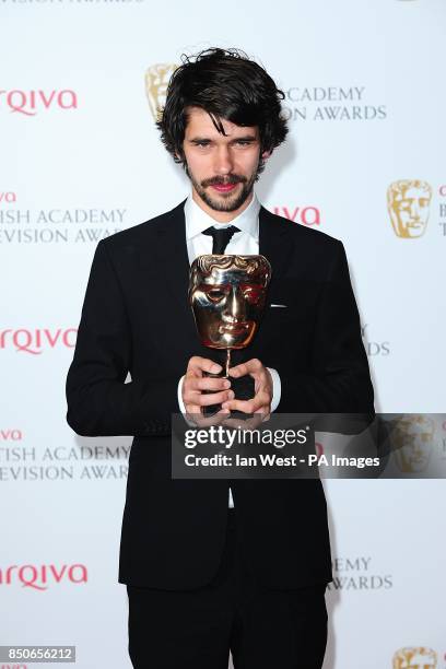 Ben Whishaw with the Best Leading Actor Award for Richard II, at the Arqiva British Academy Television Awards 2013 at the Royal Festival Hall, London.