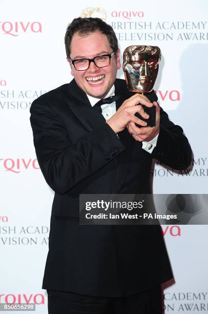 Alan carr with the Best Entertainment Performance Award for Chatty Man at the Arqiva British Academy Television Awards 2013 at the Royal Festival...