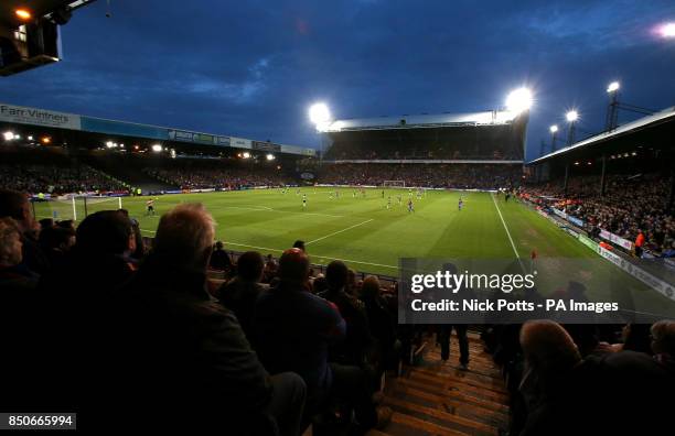 General view of the action between Crystal Palace and Brighton and Hove Albion