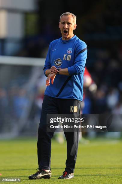 Crystal Palace assistant manager Keith Millen on the pitch before kick-off