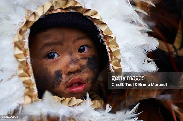 philippines, ati atihan festival.  - dinagyang festival stock pictures, royalty-free photos & images