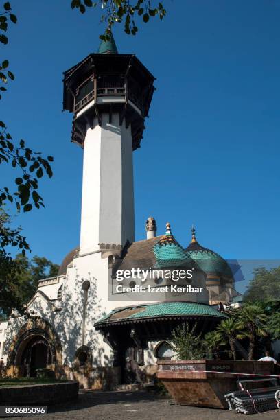 budapest zoo , interesting construction where elephants are kept, budapest, hungary - budapest zoo stock pictures, royalty-free photos & images