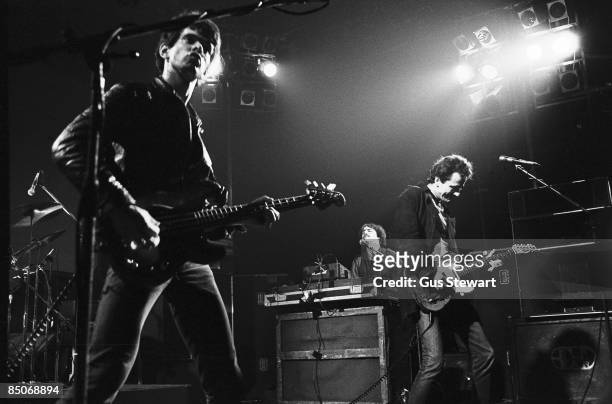 Photo of Dave GREENFIELD and JJ BURNELL and Hugh CORNWELL and STRANGLERS, Hugh Cornwell, Dave Greenfield and JJ Burnell performing live on stage