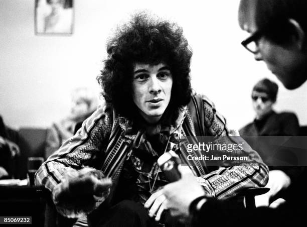 Photo of Jimi Hendrix 11; Drummer Mitch Mitchell backstage Falkoner Centret Copenhagen May 21 1967